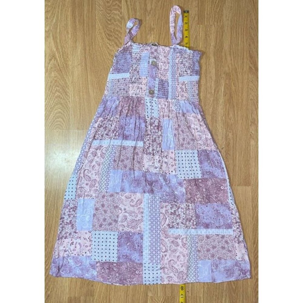 LIBERTY LILAC FLORAL PATCH SUMMER DRESS SIZE XL